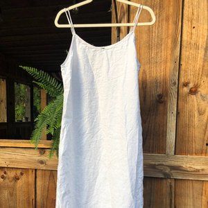 VIVID LINEN SPAGHETTI STRAP LONG DRESS